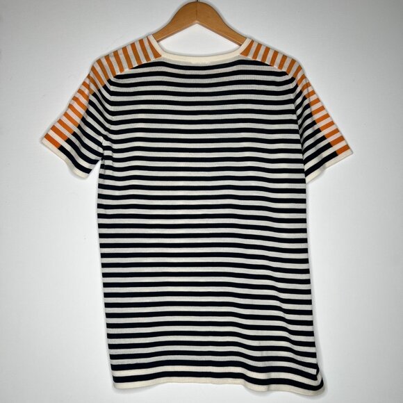 AKRIS PUNTO Elements Tricolor Stripe Top Sweater - Picture 4 of 7